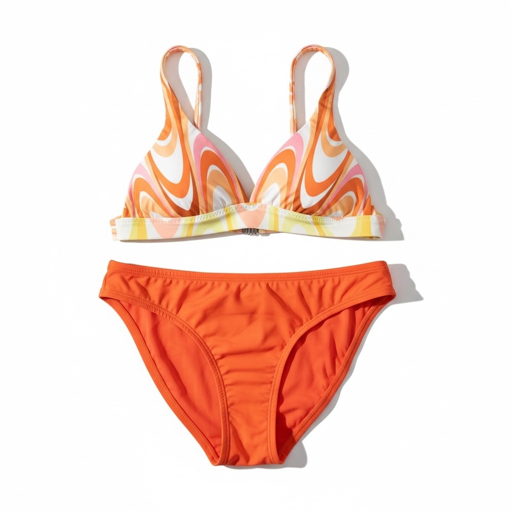 BECCA Elliana bralette reversible bikini Top Shell Gibson Latimer Bottoms M